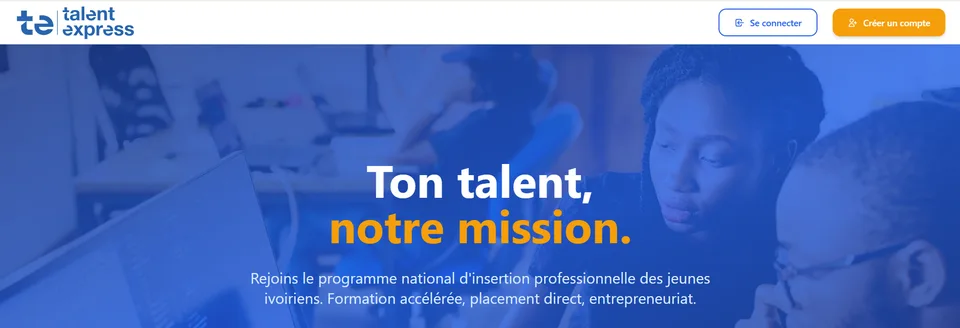 Aperçu du site Talent Express